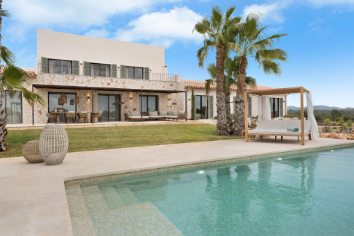 Exclusive newly built luxury finca in a privileged natural location with pool and absolute privacy near Ses Salines and Es Trenc beach