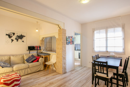 Cozy apartment with balcony and central heating in a quiet location in Palma's popular Camp d'En Serralta district for long-term rental