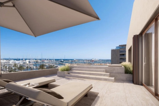 Exclusive penthouse with harbour views in a unique new development in Es Jonquet