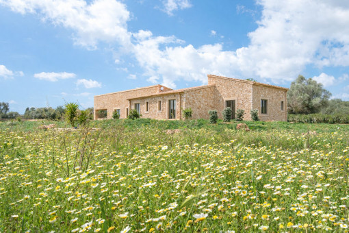 New-build finca with natural stone façade and pool in a quiet location between Campos and Es Trenc